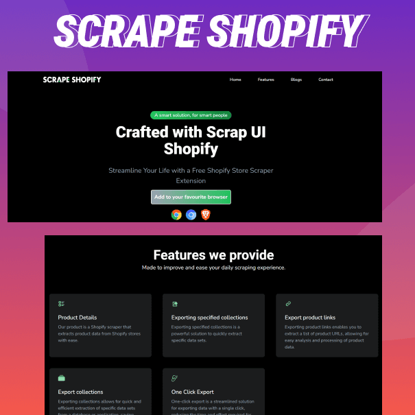 Scrape Shopify